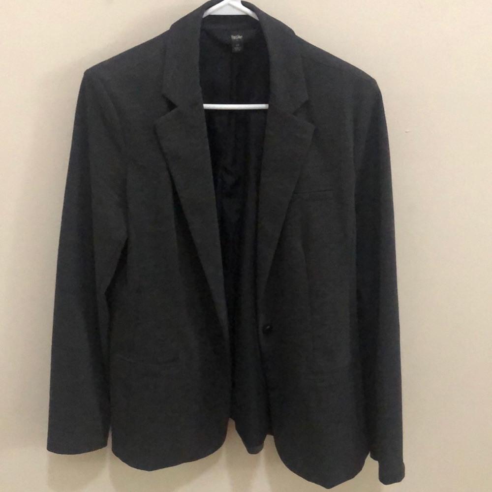 Women’s gray cotton stretch blazer